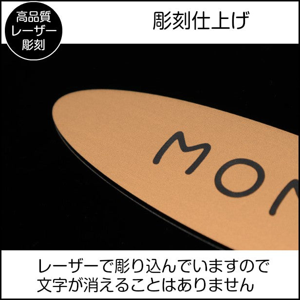 表札 ステンレス調 オーバル 楕円形 銅板風 【ブロンズ】 犬小屋 ペットハウス アクリル製 【オーダー 名入れ商品】 プレート おしゃれ ドアプレート オリジナル 看板 名入れ 銘板 額縁 額 作品 題名 名札 シール式 レーザー彫刻 銅(配送2)