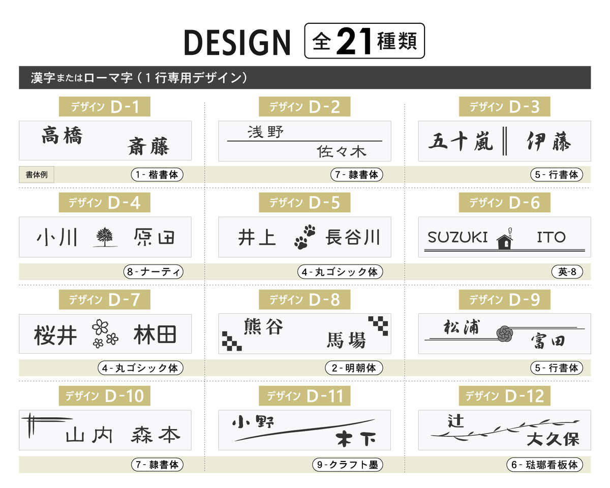 表札 二世帯 S-L シルバー ゴールド ブロンズ 木目調 ステンレス調 真鍮風 銅板風 夫婦別姓 パートナー 2世帯住宅 同居 旧姓 オシャレ ネームプレート マンション ポスト 門柱 外壁 屋外 日本製 シール式 (配送2)
