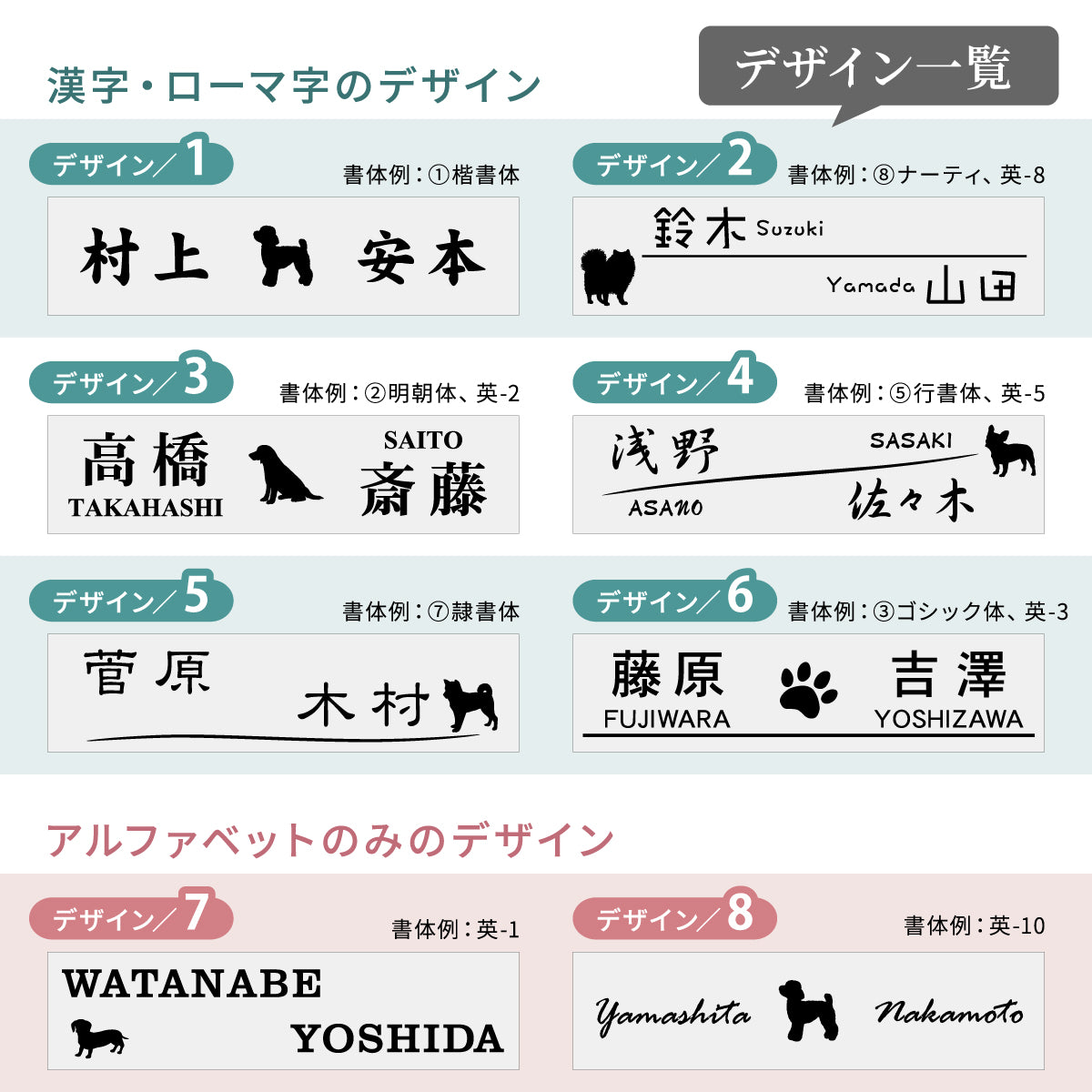 表札 二世帯 犬 ステンレス調 シルバー ゴールド ブロンズ 二世帯表札 いぬ 真鍮風 銅板風 2世帯住宅 旧姓 イヌ dog トイプー ポメラニアン ダックス チワワ 柴犬 シュナ ヨークシャーテリア フレブル ゴールデン コーギー パグ 同棲 同居 オシャレ 屋外対応 シール式 (配送2)