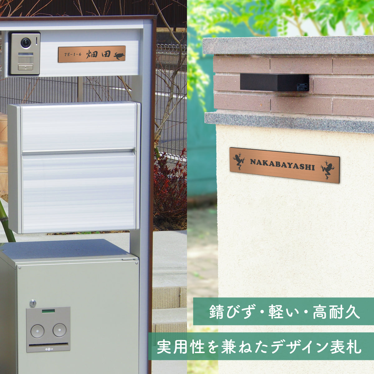 表札 爬虫類・両生類 ネームプレート ステンレス調 オーダーメイド マグネット 3色 3サイズ 名入れ刻印無料 カエル ヘビ トカゲ ヤモリ イグアナ 亀 カメレオン イグアナ ウーパールーパー ペット 戸建 マンションの表札として門柱やポストに アクリル 貼るだけ シール式 屋外 (配送2)