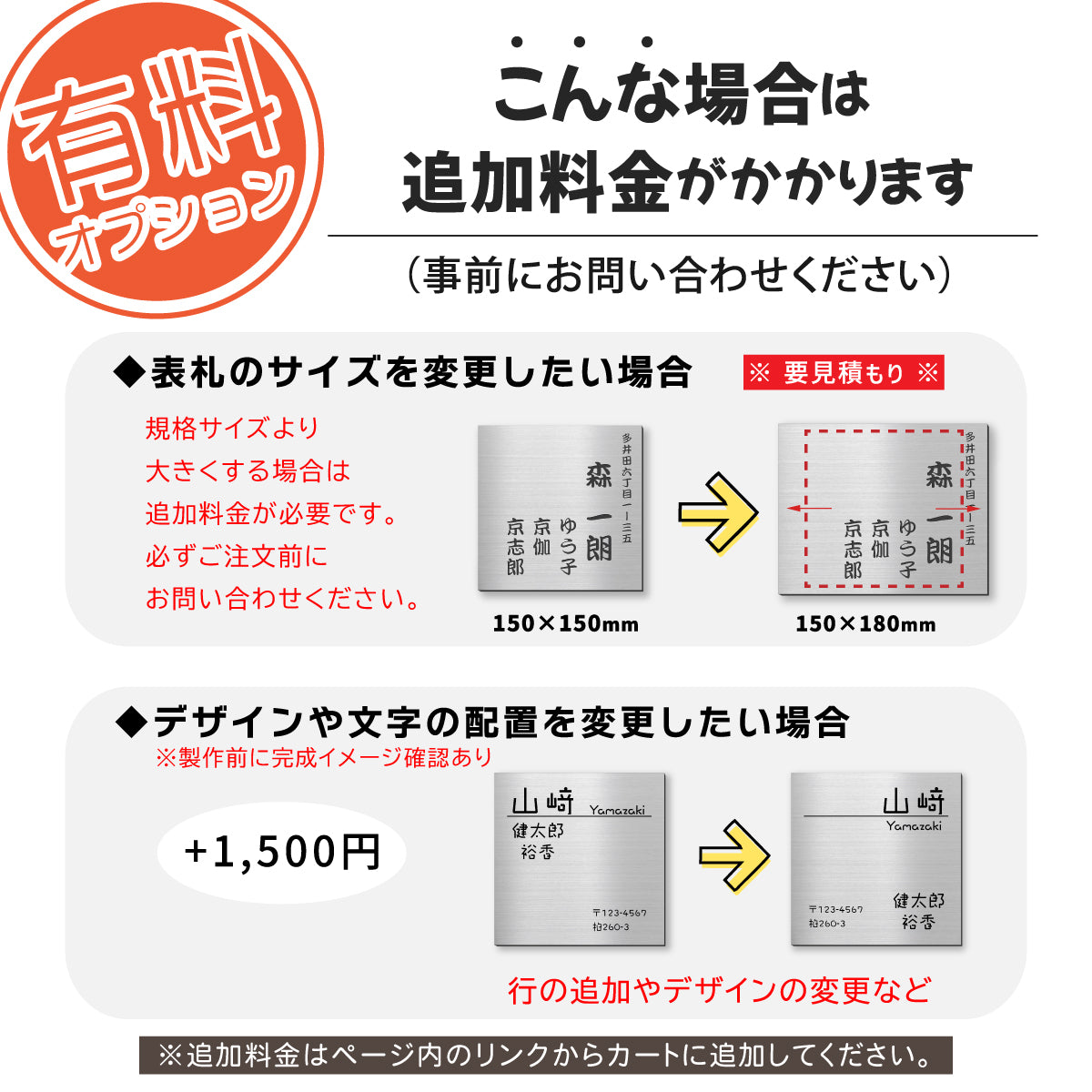 表札 家族 名前+住所 家族全員の名前と住所が入る【選べるデザイン】SS-LL シルバー ゴールド ブロンズ 木目調 連名 家族名 ポスト 戸建 家族表札 ネームプレート 門柱 外壁 軽くて丈夫 屋外対応 シール式 (配送2)