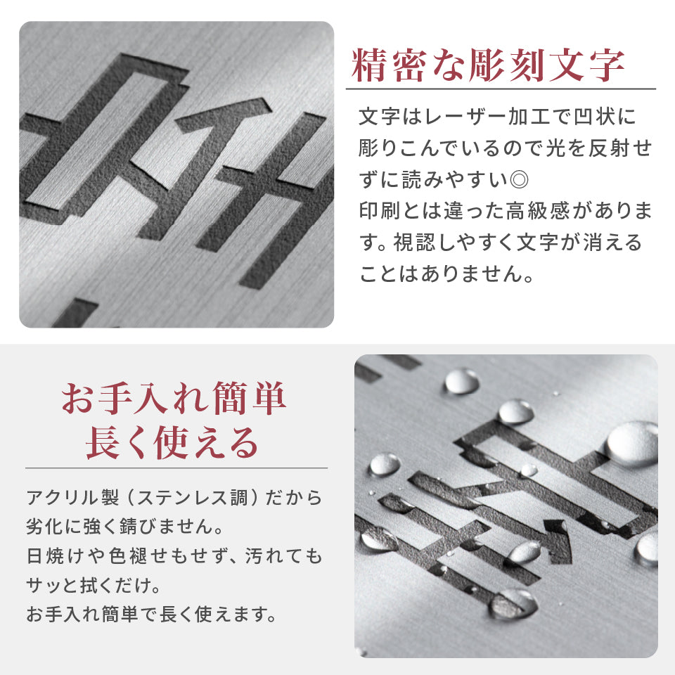 【好きな文字で製作】室名プレート 室名札 プレート【突き出しタイプ】両面 室名 サインプレート 会議室 応接室 事務室 受付 STAFF ONLY ミーティングルーム 大会議室 小会議室 打ち合わせ室 部屋名 ステンレス調 ルームサイン ドア 会社 室名表示 ネームプレート アクリル製 (配送2)
