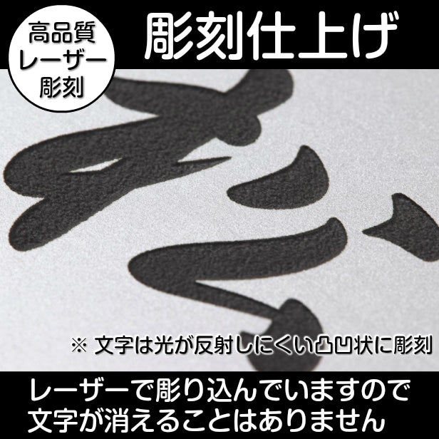 表札 猫 ステンレス調 正方形 180×180 LL シルバー マンション ポスト 戸建 ねこ ネコ 名前 ネームプレート デザイン 室名札 シール式 プレート ドアプレート ルームプレート おしゃれ ひょうさつ 看板 外壁 門柱 アクリル製 銀 レーザー彫刻 (配送2)