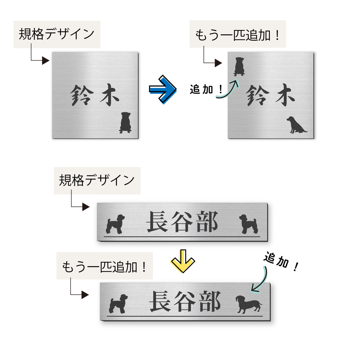 【有料オプション】【犬種1匹追加チケット】お好きな犬種を追加できます。表札と合わせて追加してください。【単品購入不可】