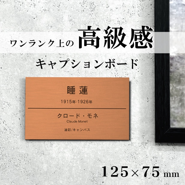 刻印無料】キャプションボード 125×75mm【大きめ】5行用 銅板風