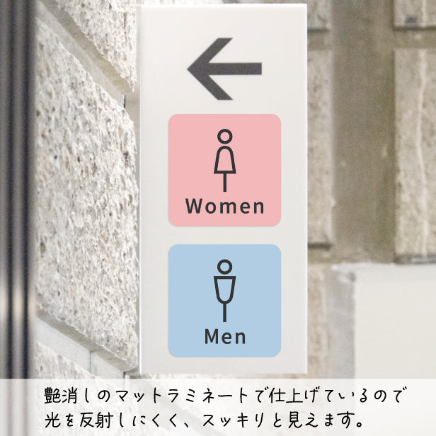 【楽天1位】トイレサイン トイレマーク ステッカー シール 標識 TOILET ドア おしゃれ サインプレート MEN WOMEN 車いす 化粧室 お手洗い カラー ピクトサインステッカー 扉 (配送2)