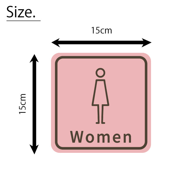 トイレサイン トイレマーク ステッカー シール 標識 TOILET ドア おしゃれ サインプレート MEN WOMEN 車いす 化粧室 お手洗い カラー ピクトサインステッカー 扉 (配送2)
