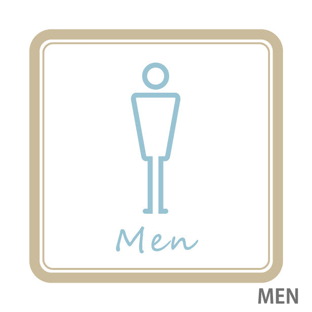 トイレサイン トイレマーク ステッカー シール ナチュラルカラー 北欧 標識 TOILET ドア おしゃれ サインプレート MEN WOMEN 車いす 化粧室 お手洗い カラー ピクトサインステッカー 扉 (配送2)