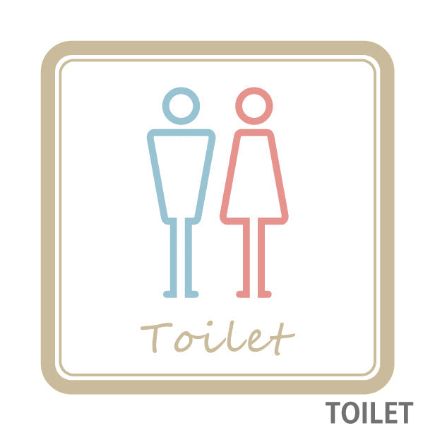 トイレサイン ドアサイン ピクトサイン ステッカー シール ナチュラルカラー 北欧 標識 TOILET ウォールステッカー 洗面所 ドア トイレマーク おしゃれ ピクトグラム サインプレート MEN WOMEN 車いす 化粧室 お手洗い カラー ピクトサインステッカー 扉 (配送2)