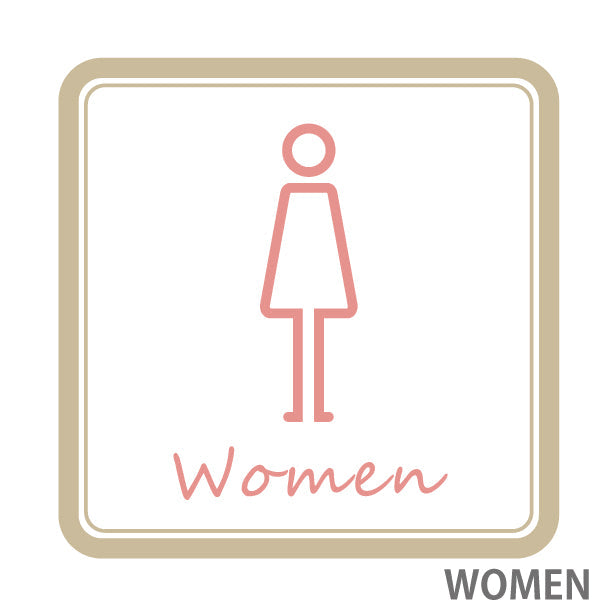 トイレサイン トイレマーク ステッカー シール ナチュラルカラー 北欧 標識 TOILET ドア おしゃれ サインプレート MEN WOMEN 車いす 化粧室 お手洗い カラー ピクトサインステッカー 扉 (配送2)
