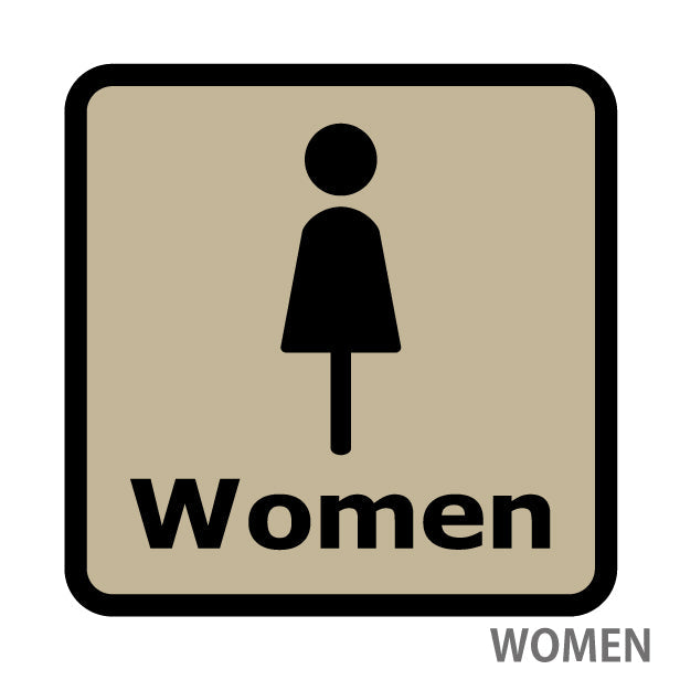 トイレサイン トイレマーク ステッカー シール ブルックリン 標識 TOILET ドア おしゃれ サインプレート MEN WOMEN 車いす 化粧室 お手洗い カラー ピクトサインステッカー 扉 (配送2)