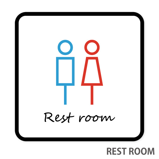 トイレサイン トイレマーク ステッカー シール ジェンダーフリー 標識 TOILET ドア おしゃれ サインプレート MEN WOMEN 車いす 化粧室 お手洗い カラー LGBTQ ピクトサインステッカー 扉 (配送2)
