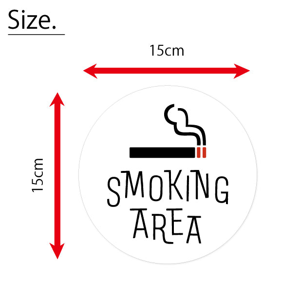 SMOKING ROOM スモーキングエリア 喫煙所 ステッカー シール 禁煙 窓 喫煙室 ピクトサイン タバコ 煙草 白黒 シンプル モノトーン 喫煙禁止 喫煙可能表示 おしゃれ サインプレート 日本製 防水 (配送2)