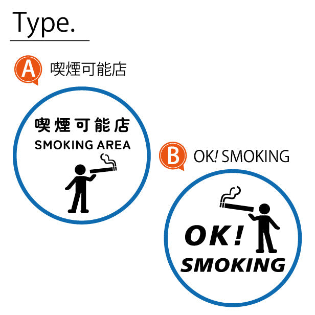 喫煙可能店 ステッカー シール 分煙 丸型 窓用ステッカー ピクトサイン 禁煙 喫煙禁止 OK SMOKING スモーキングエリア 喫煙可能表示ステッカー ドア おしゃれ サインプレート 日本製 防水 撥水 (配送2)