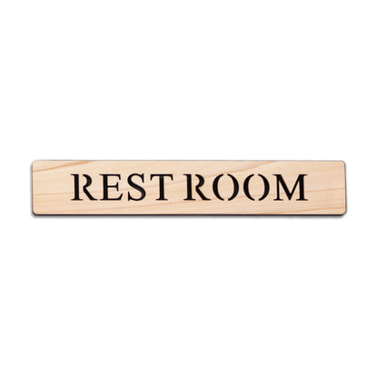 木製 ドアプレート サイン [TOILET PRIVATE STAFF ONLY OFFICE W.C GENTS LADIES NO SMOKING VIP ROOM REST ROOM GUEST ROOM BATH ROOM] トイレ プライベート 木 サインプレート ドアサイン 表示サイン トイレマーク ルームプレート マーク 業務用 店舗用 ナチュラル 国産ひのき ヒノキ シール 両面テープ付き (配送2)