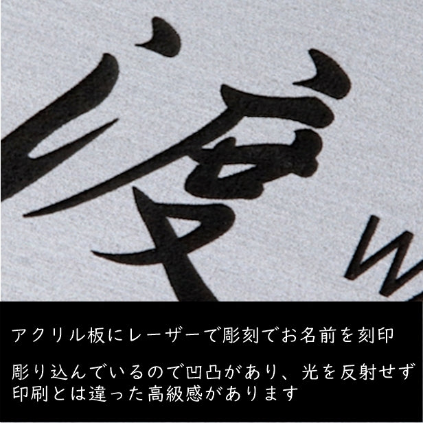 表札 (名字のみ) 130×60 S ステンレス調 シルバー 名入れ無料 戸建 マンションの表札として ドアや外壁に貼ったりポストの名前表示にも最適 反射の少ないマット仕上げ 錆びずにいつまでもキレイなアクリル製 シンプル モダン おしゃれ 銀 屋外対応 (配送2)