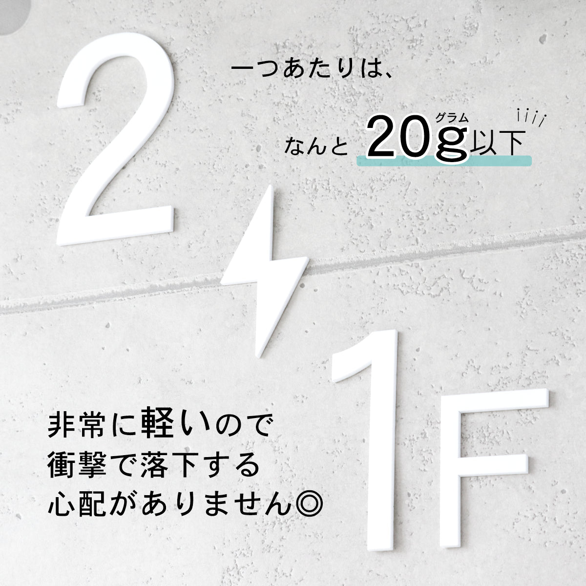 階数表示 選べる 2色 フロアサイン ブラック ホワイト 黒 白 ゴシック体 単品 数字 番号 ナンバー 階数標示 サインプレート 切文字 – 表札  サインプレート かたちラボ