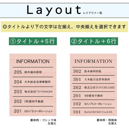 フロア案内板 木目調 400×300 M 名入れ無料 校正付き フェイクウッド ビルやテナントのサインボード オフィスや事務所のインフォメーションサイン エレベーターやマンションのエントランスにも 屋外対応の軽くて丈夫で腐食しないアクリル製 レーザー彫刻 (配送4)