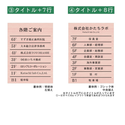 フロア案内板 木目調 400×300 M 名入れ無料 校正付き フェイクウッド ビルやテナントのサインボード オフィスや事務所のインフォメーションサイン エレベーターやマンションのエントランスにも 屋外対応の軽くて丈夫で腐食しないアクリル製 レーザー彫刻 (配送4)