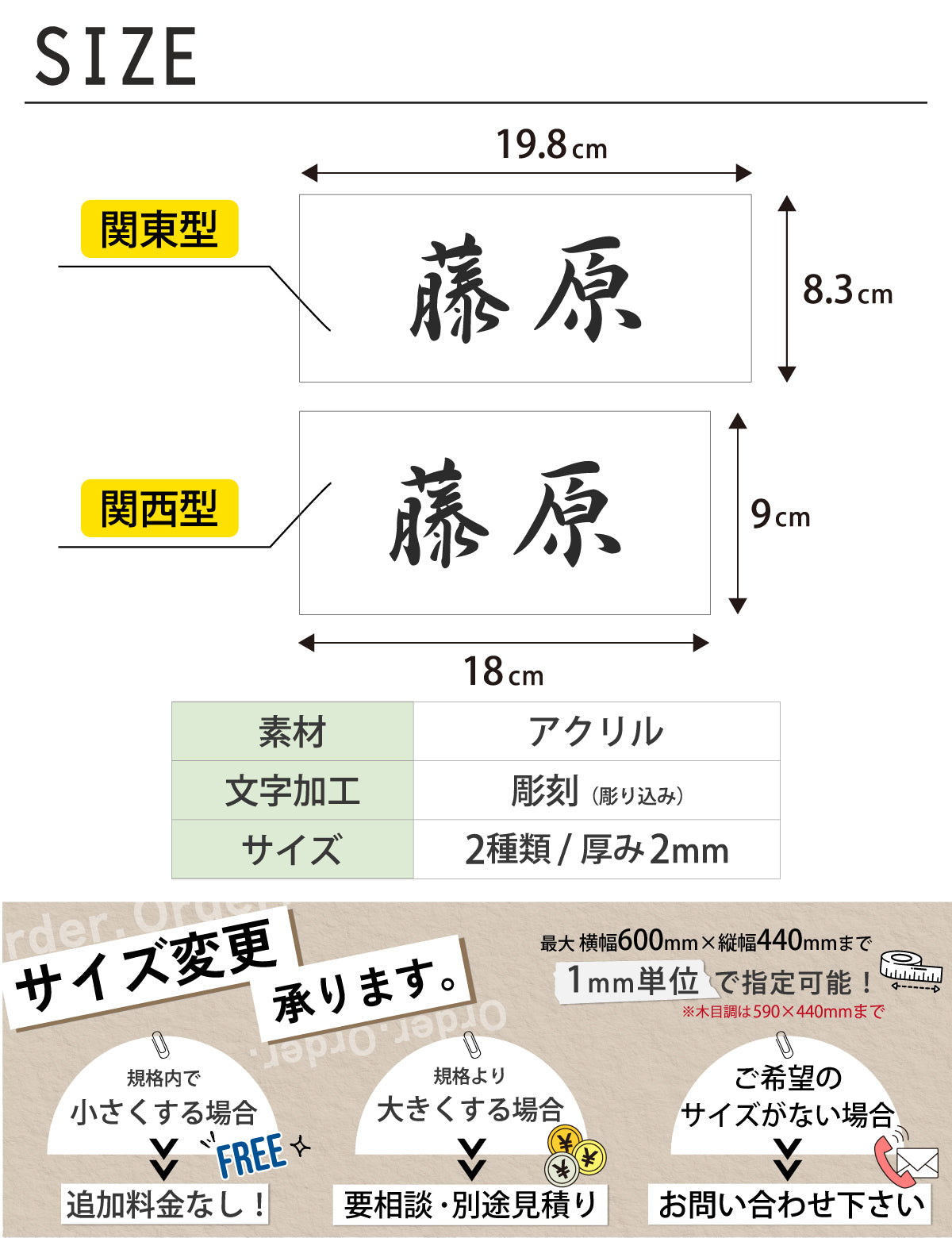 表札 リニューアル ステンレス調 シルバー 名入れ刻印無料 今ある表札の上から貼るタイプ 外壁などに埋まっていてはずせない石の表札に貼る 中 – 表札  サインプレート かたちラボ