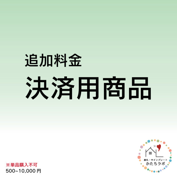追加料金決済用