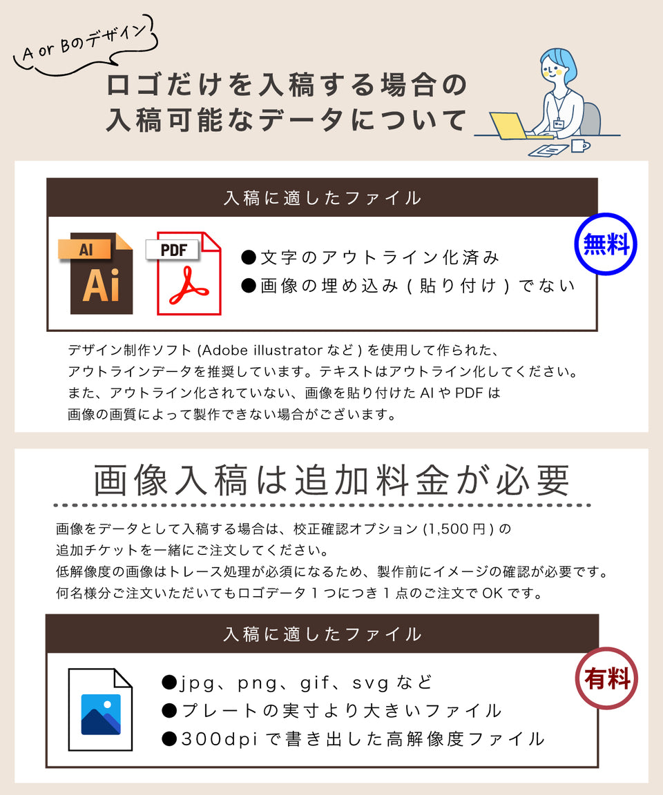 【ロゴ入れOK / ～12時注文で当日発送】名札 データ入稿【カラー】ネームプレート 名入れ 作成 1個から製作 オーダーメイド 名前 ステンレス調 クリップ 安全ピン おしゃれ ai イラストレーター ロゴマーク オリジナル ネームタグ  スタッフ 従業員 アクリル 軽い (配送1)