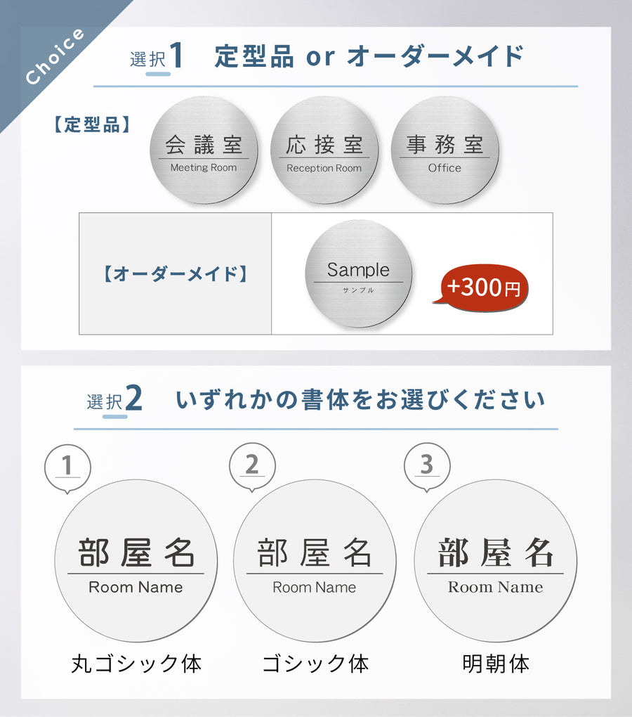 室名プレート 室名札 プレート 丸形 [15cm] 受付 会議室 応接室 待合室 事務室 休憩室 社長室 給湯室 御手洗い 更衣室 書庫 資料室 倉庫 相談室 管理室 部屋名 ステンレス調 サインプレート ルームプレート 室名表示 ネームプレート シール式 施工不要 屋外対応 (配送2)