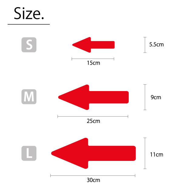 【2色】S-L 矢印サイン [A] Arrow Sign アロー ステッカー シール ブラック レッド 標識 案内表示 進行方向 壁 ドア おしゃれ サイン 引き戸 自動扉 お手洗い カラー ピクトサインステッカー 扉 黒 赤 メール便 送料無料 (配送2)