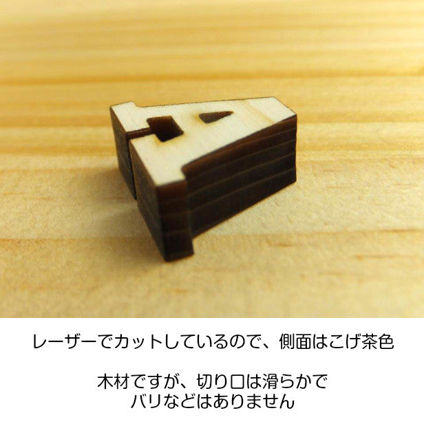 国産ひのき】木製アルファベット【1.5cm】大文字 アルファベット