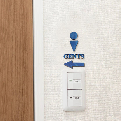 【3色】 木製切文字サイン [GENTS LADIES] 【国産ヒノキ材】 トイレマーク おしゃれ シール ステッカー トイレ プレート 男女 更衣室 デザイン 切り文字 表示プレート ピクトグラム サインプレート レストルーム TOILET 御手洗い 英語 あいち認証材 天然木 (配送2)