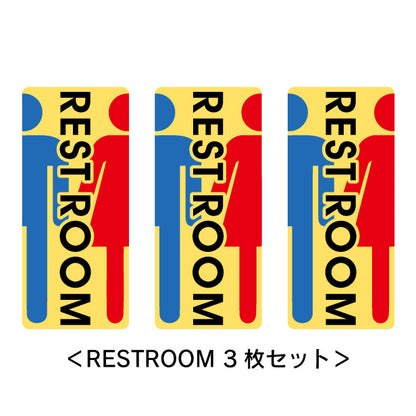 トイレサイン ドアサイン ピクトサイン ステッカー シール  [マルチカラー] 標識 TOILET ウォールステッカー 洗面所 ドア トイレマーク おしゃれ サイン ピクトグラム サインプレート MEN WOMEN 化粧室 お手洗い カラー ピクトサインステッカー 扉 (配送2)