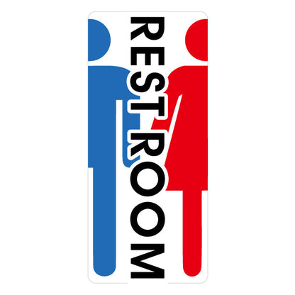 トイレサイン ドアサイン ピクトサイン ステッカー シール  [ホワイト] 標識 TOILET ウォールステッカー 洗面所 ドア トイレマーク おしゃれ サイン ピクトグラム サインプレート MEN WOMEN 化粧室 お手洗い カラー ピクトサインステッカー 扉 (配送2)