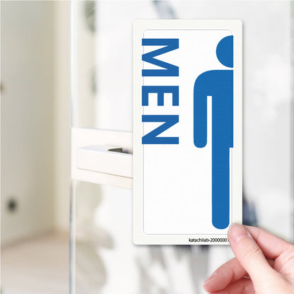 トイレサイン ドアサイン ピクトサイン ステッカー シール  [ホワイト] 標識 TOILET ウォールステッカー 洗面所 ドア トイレマーク おしゃれ サイン ピクトグラム サインプレート MEN WOMEN 化粧室 お手洗い カラー ピクトサインステッカー 扉 (配送2)