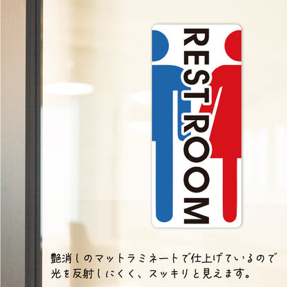 トイレサイン ドアサイン ピクトサイン ステッカー シール  [ホワイト] 標識 TOILET ウォールステッカー 洗面所 ドア トイレマーク おしゃれ サイン ピクトグラム サインプレート MEN WOMEN 化粧室 お手洗い カラー ピクトサインステッカー 扉 (配送2)