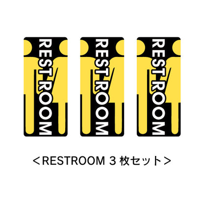 トイレサイン ドアサイン ピクトサイン ステッカー シール  [ブラック] 標識 TOILET ウォールステッカー 洗面所 ドア トイレマーク おしゃれ サイン ピクトグラム サインプレート MEN WOMEN 化粧室 お手洗い カラー ピクトサインステッカー 扉 (配送2)