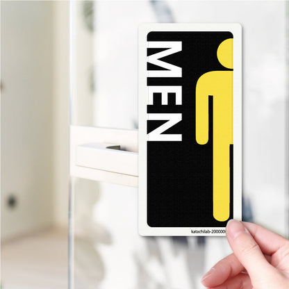 トイレサイン ドアサイン ピクトサイン ステッカー シール  [ブラック] 標識 TOILET ウォールステッカー 洗面所 ドア トイレマーク おしゃれ サイン ピクトグラム サインプレート MEN WOMEN 化粧室 お手洗い カラー ピクトサインステッカー 扉 (配送2)