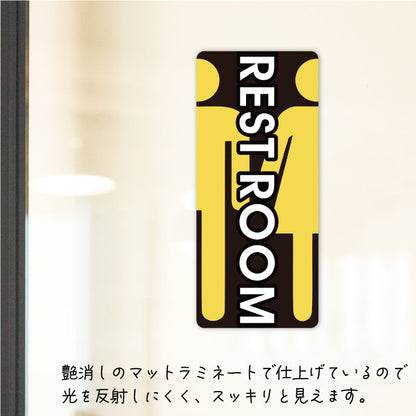 トイレサイン ドアサイン ピクトサイン ステッカー シール  [ブラック] 標識 TOILET ウォールステッカー 洗面所 ドア トイレマーク おしゃれ サイン ピクトグラム サインプレート MEN WOMEN 化粧室 お手洗い カラー ピクトサインステッカー 扉 (配送2)