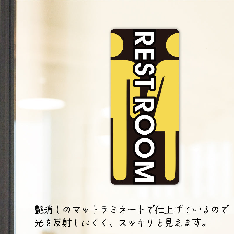 トイレサイン ドアサイン ピクトサイン ステッカー シール  [ブラック] 標識 TOILET ウォールステッカー 洗面所 ドア トイレマーク おしゃれ サイン ピクトグラム サインプレート MEN WOMEN 化粧室 お手洗い カラー ピクトサインステッカー 扉 (配送2)
