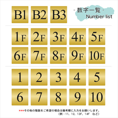 階数表示 ステンレス調 アクリル製 150角 真鍮風 ゴールド タイムズニューローマン サインプレート 数字 フロアサイン フロアプレート 階段 表示 階数表示板 金 切文字 プレート (配送2)